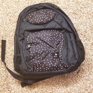 Brand New Roxy black polka dot 24L medium backpack